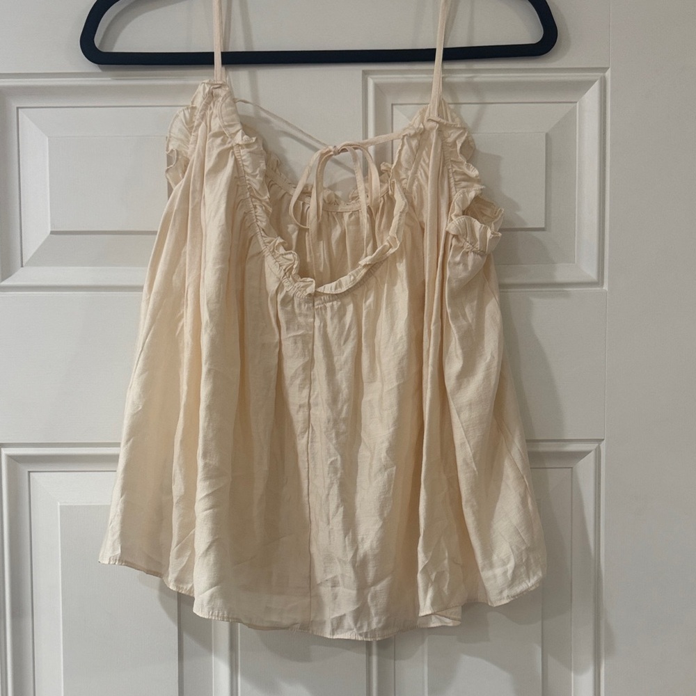 Cream Ruffle Top - Picture 3 of 4